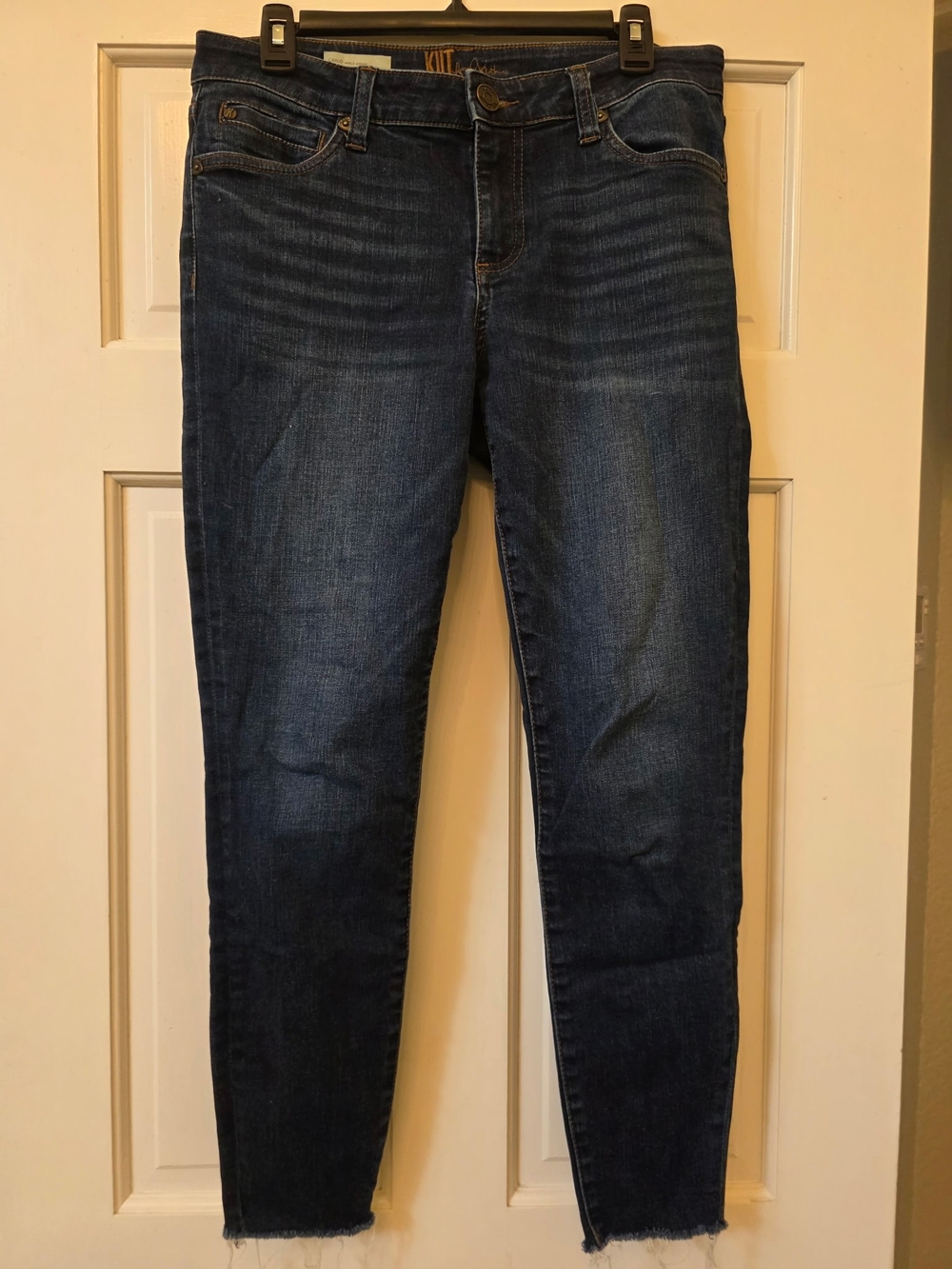 KUT Carlo Ankle Skinny Jeans, Dark Blue, Size 8